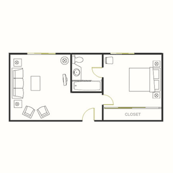 Single Bedroom Floor Plan